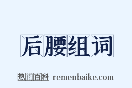 后腰组词是什么意思的图片